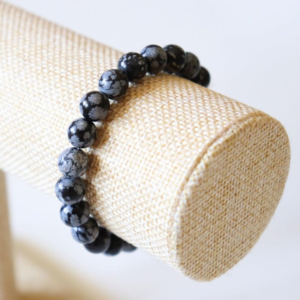 Bracelet en Obsidienne neige-2