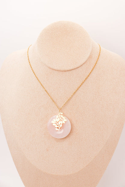 Pendentif "Vie d'amour" en Quartz rose