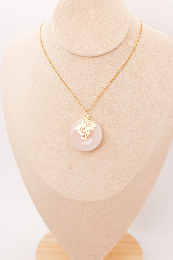 Pendentif "Vie d'amour" en Quartz rose