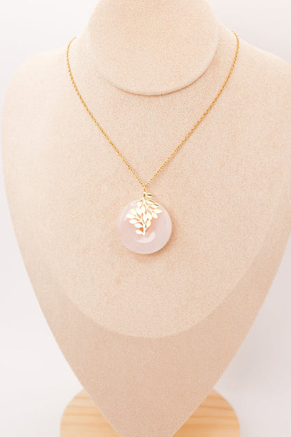 Pendentif "Vie d'amour" en Quartz rose